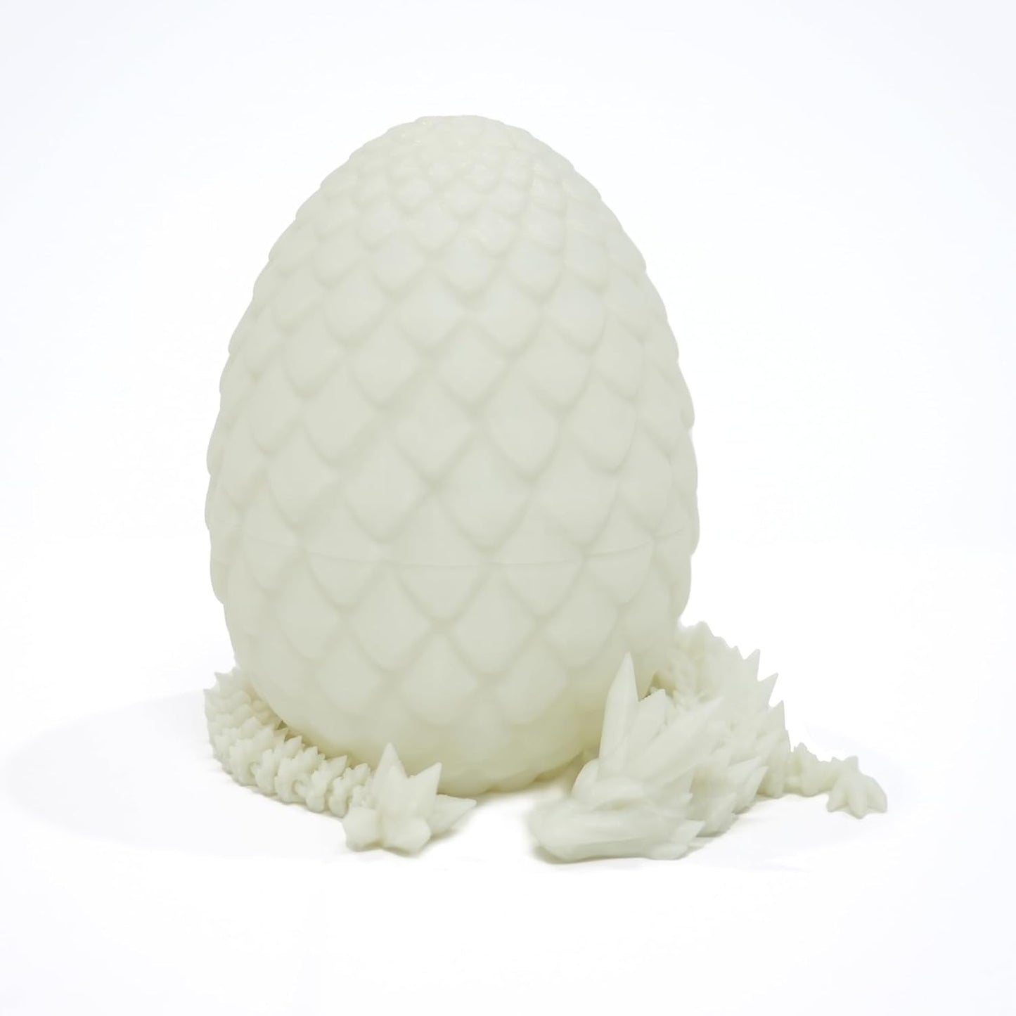 Dragon Egg - Glow in The Dark - Surprise Egg with Dragon Inside, 3D Printed Gift, Articulated Dragon Egg Fidget Toy, Figurine Decor (12” Dragon)