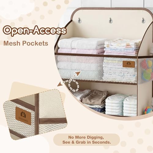 Baby Nursery Over The Door Organizer, 10 Pocket Hanging Storage - Image 4