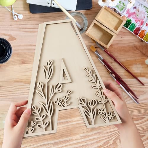 Layered 12 Inch Large Wooden Letters L - Image 5