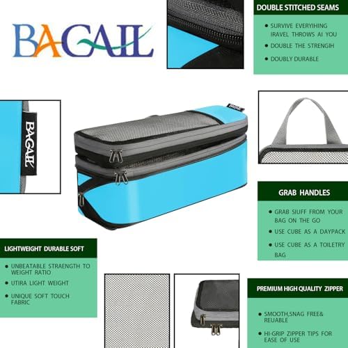 BAGAIL 4 Set/6 Set/8 Set Compression Packing Cubes Travel Accessories - Image 4