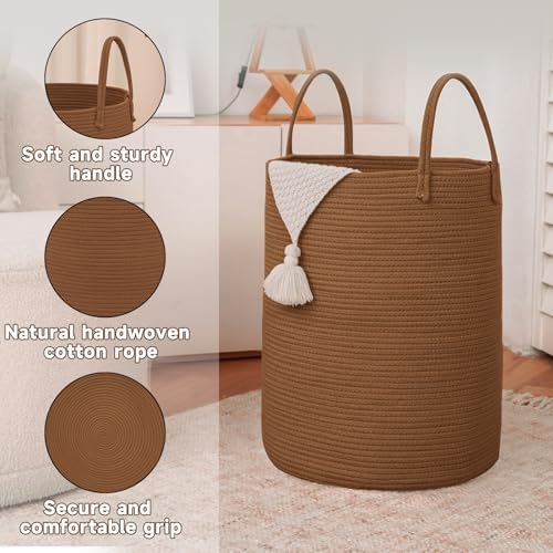 JMvicyroam 60L Cotton Rope Laundry Basket Hamper - Image 6