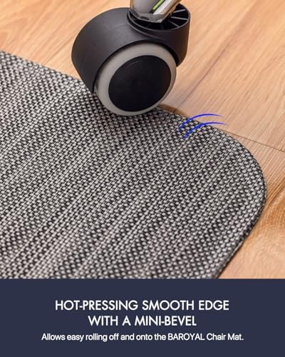 BARoyal Office Chair Mat for Hardwood Floor Under Desk Computer Rolling Chair - Image 5