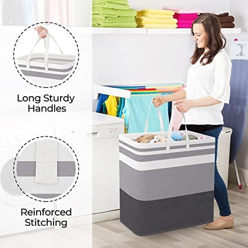 StorageRight Laundry Basket Hamper, 100L Collapsible Clothes Storage - Image 4