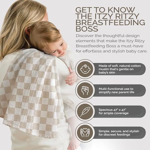 Itzy Ritzy Breastfeeding Boss Multi-Use Baby Wrap & Cover - Image 3