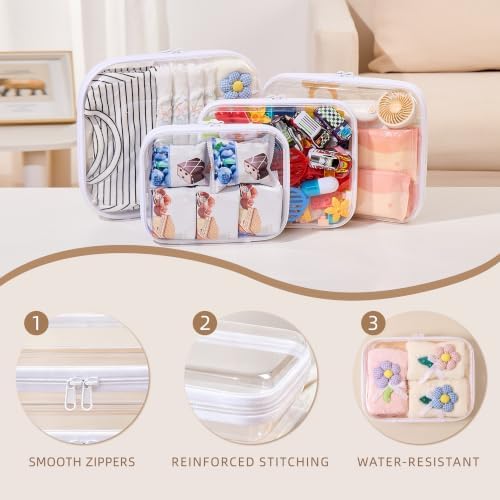 Clear Hard Shell Diaper Bag Organizer Pouches Cosmetic Bags - Image 6