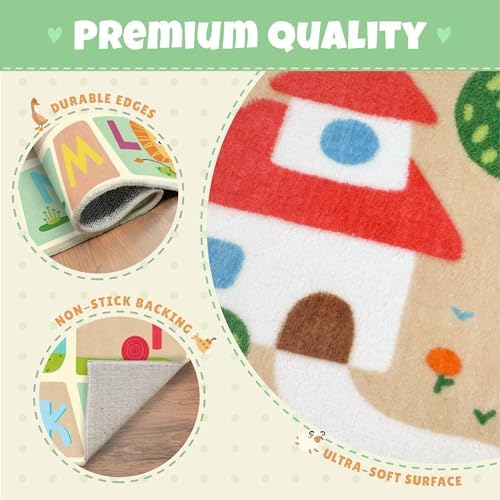 4x6 Preschool Kids Alphabet Rug – Washable ABC Learning Carpet - Image 5