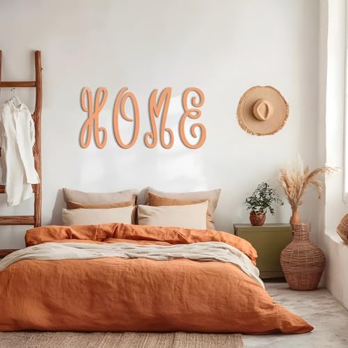 Wooden Letters 12 Inch for Wall Decor Large Cursive Wood Monogram Letters N - Image 4