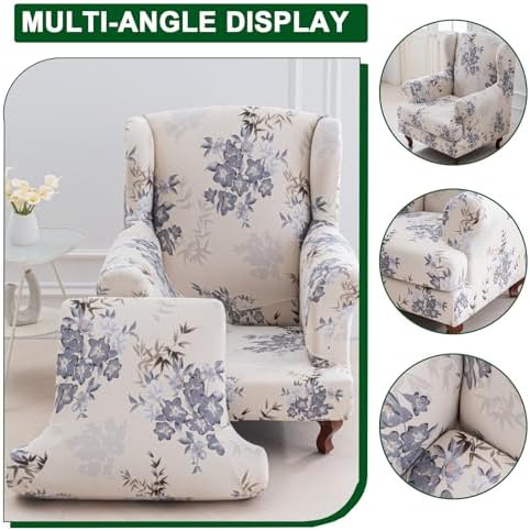 CRFATOP Wingback Chair Covers Stretch Armchair Slipcovers - Image 3