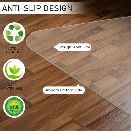 PHOUZIN Clear Chair mat for Hardwood Floor - Image 4