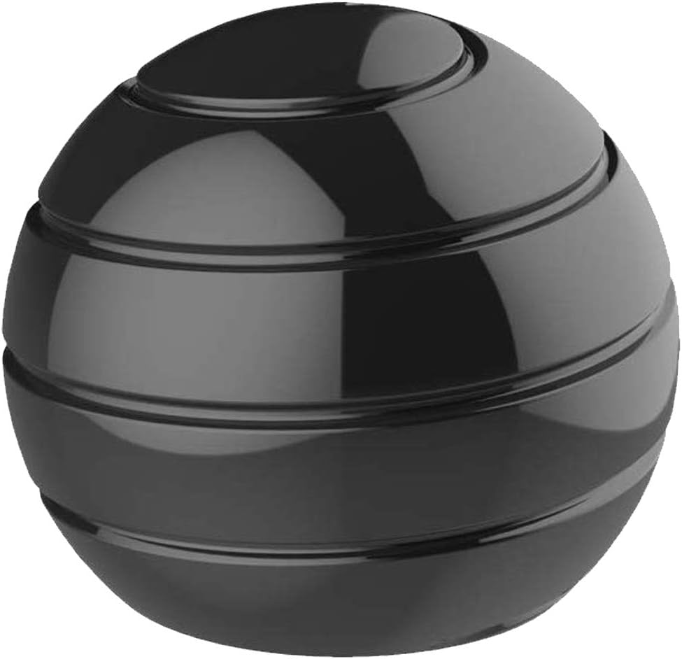 Metal Kinetic Desk Toy, Optical Illusion Fidget Spinning Top Ball, Unique Executive Stress Relief Gift for Adults & Kids