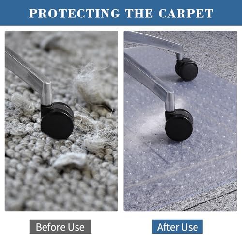 Tydle Chair Mat for Carpet, Non-Slip Computer Under Desk Plastic Floor Mat for - Image 5
