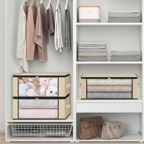 HomeHacks 10-Pack Clothes Organizer Storage Bags, 35L Storage Bins - Image 6