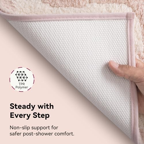 GRANNY SAYS Pink Bow Bathroom Rug, Cute Bath Mat - Image 7
