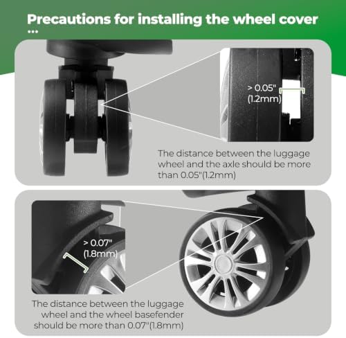 8Pcs Luggage Wheel Covers, Travel Accessories - Image 6