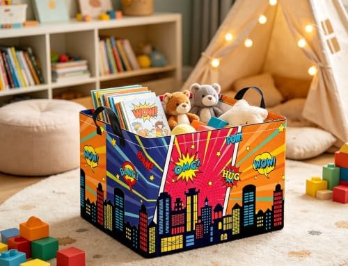 Rectangular Kids Storage Basket Baby Gift Basket Cute Toy Storage Bin Organizer - Image 4