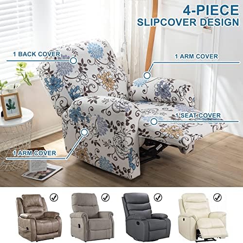 Recliner Chair Covers 4-Pieces Recliner Slipcovers Lazy Boy Chair Covers - Image 4