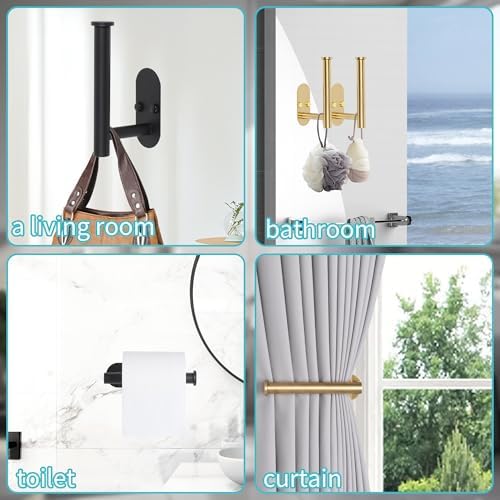 Yagoo 4 Pcs Adhesive Curtain Holdbacks, Screw-in Curtain Tiebacks - Image 4