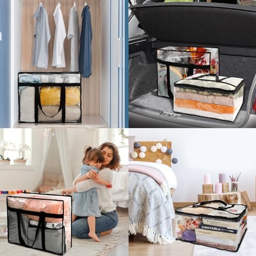 6Pack Clear Blanket Storage Bags Comforter Clothes Storage Moving Bag - Image 4