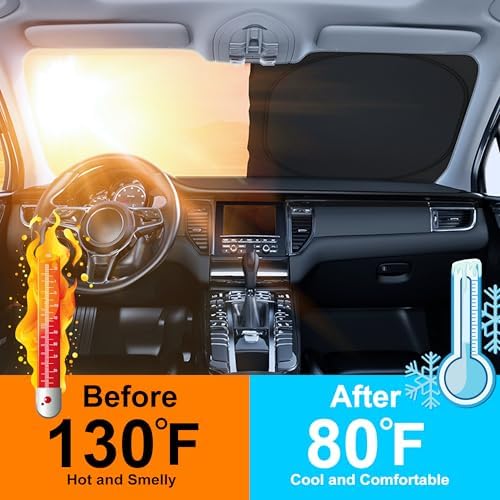 TINGLU Sun Shade for Tesla Model S 2012-2025 2026 Accessories Windshield Sun - Image 3