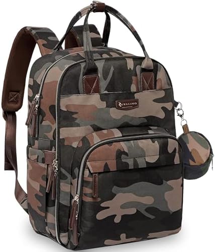 RUVALINO Diaper Bag Backpack, Large Capacity, Waterproof and Stylish by RUVALINO