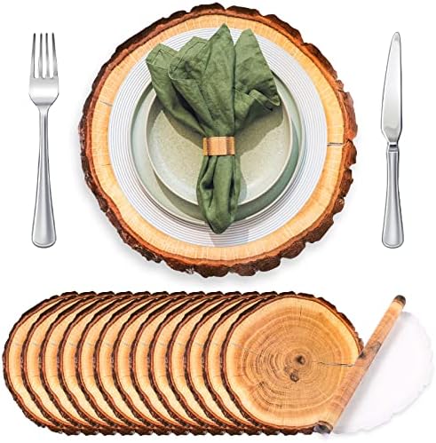 TaoBary 150 Pcs Disposable Wood Slice Grain Paper Placemats Bulk by TaoBary