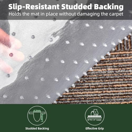 Office Chair Mat for Low-Pile Carpet, 36 in Round - Image 6