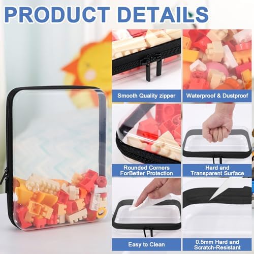 YOPCDJ 3 Pack Clear Hard Shell Zipper Case, Diaper Bag Organizing Pouches - Image 6