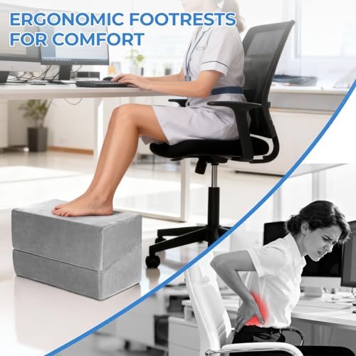 3-Level Adjustable Foot Rest for Under Desk at Work, 17x11.2x17 Inch - Image 2