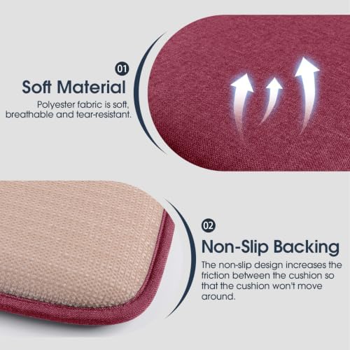 TushGuard Chair Cushions, 4 Pack Memory Foam Chair Pads - Image 2