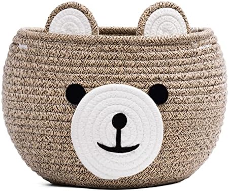 CherryNow Baby Basket for Gifts Empty, Cute Bear Design, Light Brown by CherryNow
