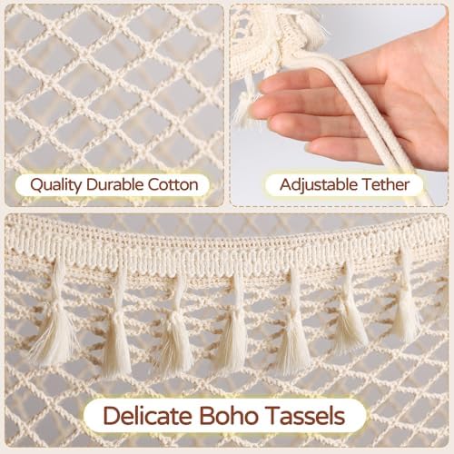 2 Pack Stuffed Animal Storage Net, Large Bedside Toy Organizer Net, Cotton - Image 2