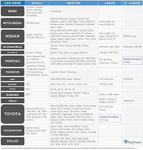 EzyShade X-Large Windshield Sun Shade. See Vehicle Size-Chart. XL Size - Image 6