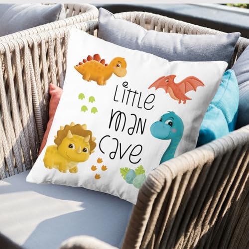 Dinosaur Throw Pillow Covers, Dinosaur Lover Gift, Little man cave in Dinosaur - Image 3