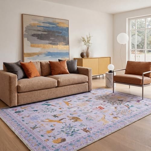 BESBLEE 2X8 Washable Kitchen Runner Rug, Animal Non Slip - Image 4