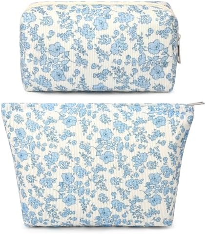 SOIDRAM 2 Pcs Makeup Bag Large Cosmetic Bag Toiletry Bag Makeup Pouch Travel by SOIDRAM