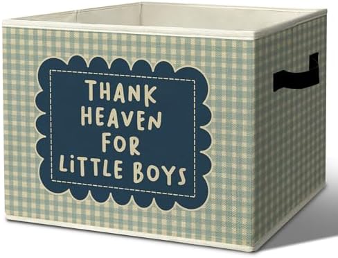 Rustic Thank Heaven for Little Boys Storage Bins Boxes by Unknown