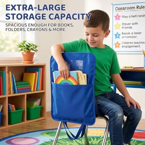 12 Pcs 2 in 1 Chair Pockets for Classroom - Image 6