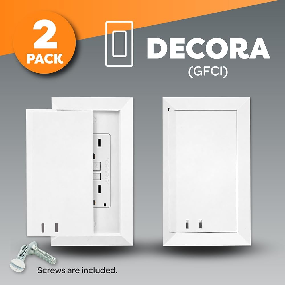 Child Resistant Outlet Cover (12-pack | White) | Decora GFCI Wall Plate | Sliding Door that Locks | Safe & Stylish | Patented Design | Made in the USA | Quick & Easy Installation | Socket Shield