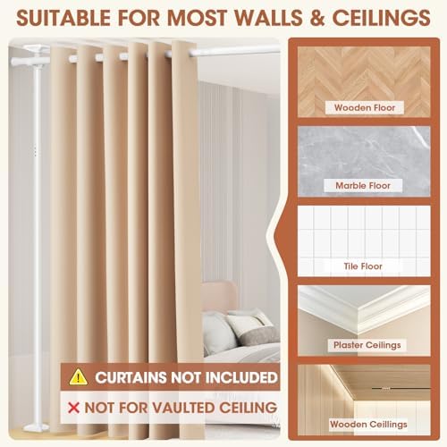 SUNALLY Room Divider for Separation 28-114in Privacy Wall Divider - Image 4