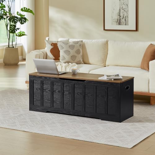 VANKILEY 51.2" Storage Chest Extra Large, Wooden Storage Bench - Image 2