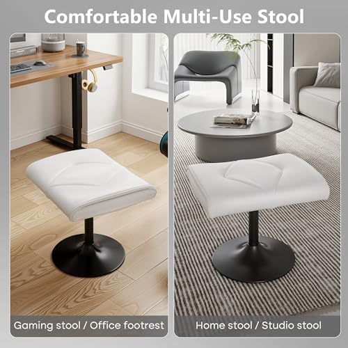 VECELO Foot Rest Under Desk Ottoman, PU Height Adjustable Footrest - Image 4