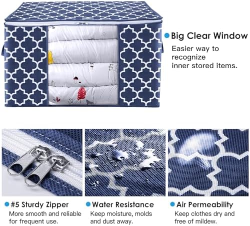 Storage Bags 100L 4Pack Clothes Organization and Storage Containers - Image 3