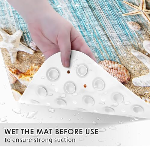Bath Mat for Tub, Seashells Summer, 40 X 16 Inch, for Bathtub - Image 3