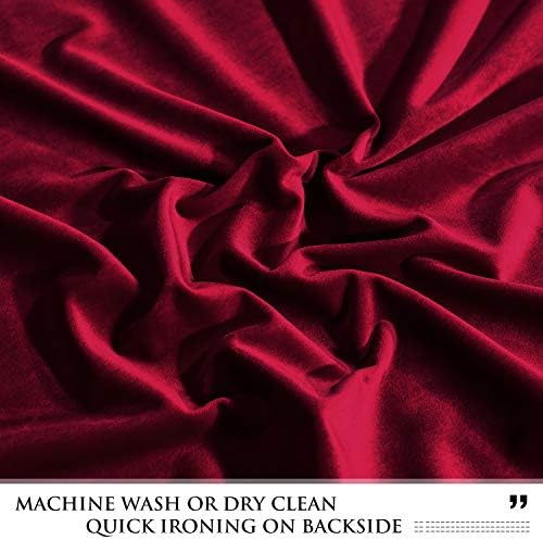 StangH Extra Wide W98 inches Red Velvet Window Valances, 1 Panel - Image 5