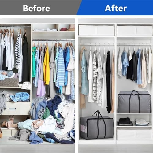 MISSLO Thick Over Size Storage Bag, Folding Organizer Bag, Under Bed Storage - Image 3