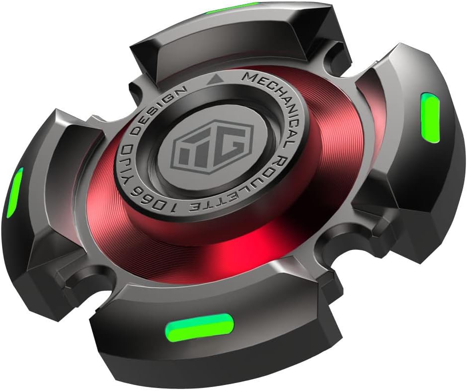 Fidget Spinners for Adults and Kids, Stress Anxiety ADHD Relief Figets Toy, Metal Finger Hand Spinner Toys with Luminous Light, Fidget Spinner Need Absorb Light Then Release in Dark