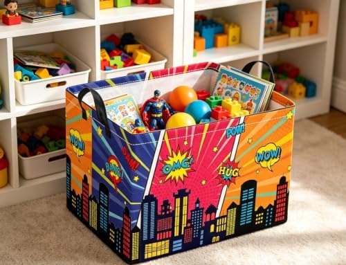 Rectangular Kids Storage Basket Baby Gift Basket Cute Toy Storage Bin Organizer - Image 3