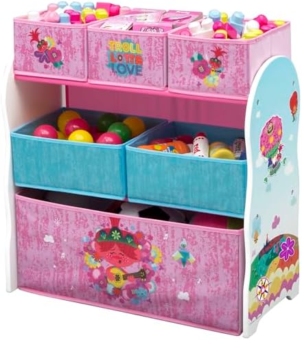 Delta Children Design and Store 6 Bin Toy Storage Organizer, Trolls World Tour by DeltaChildren