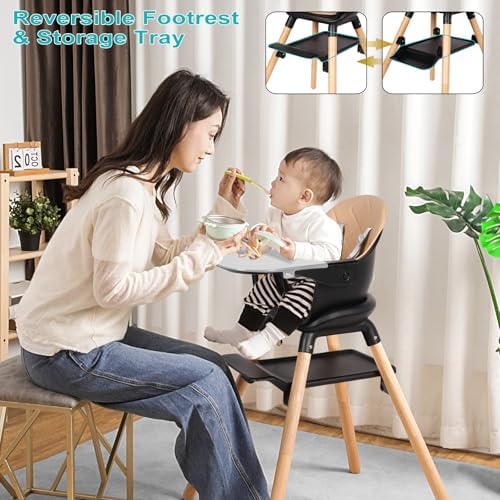 High Chair, 6 in 1 Convertible High Chairs - Image 3