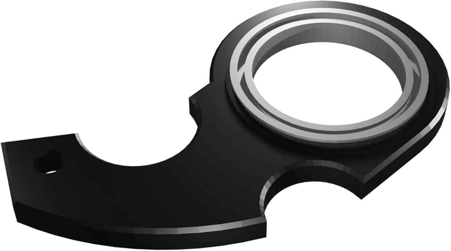 Black Keychain Spinner Fidget Ring,Novelty Keychain Fidget Toy for Finger Exercising,Gifts for Adult Men.Portable Key Ring Spinner Toy for Finger Exercising Fidget Spinners